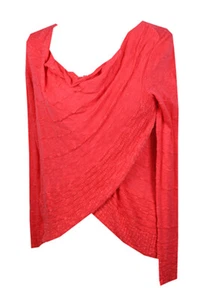 INC International Concepts Coral Texturizado Drapeado Cruzado Jersey XL - Imagen 1 de 3