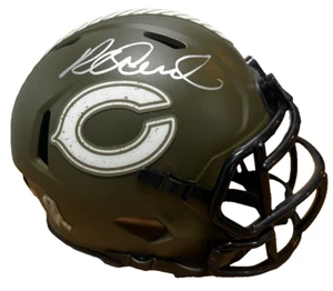 RICHARD DENT signed (CHICAGO BEARS) Salute Service mini helmet BECKETT BM02819 - Picture 1 of 2