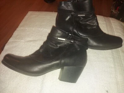 Yuu Negro Vegano Botines con Tirantes Talla 11W Foto 1 de 4