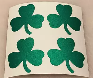 4 pcs 2-inch REFLECTIVE SHAMROCK Vinyl Stickers Toolbox Decals Helmet Bumper - Bild 1 von 2