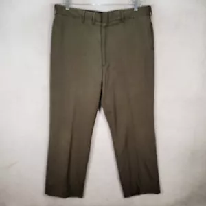 Green Poly Wool Uniform Straight Marine Military Trouser Mens Pants Size 40 - Picture 1 of 19