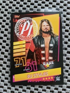 2020 WWE Topps Slam Attax Reloaded AJ Styles RARE UK Exclusive Card - Picture 1 of 2
