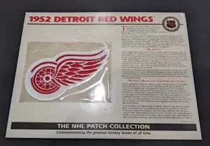 NHL 1952 DETROIT RED WINGS COLLECTIBLE PATCH AND INFO CARD - Picture 1 of 3