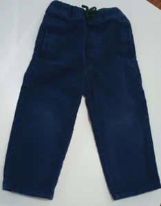 Mini Boden Toddler Girl Size 3T Blue Corduroy Long Pants Elastic Waist - Picture 1 of 14
