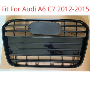 Fit For Audi A6 C7 2012-2015 Black Grill 13-14 S6 Style Grill Front Mesh Grille - Picture 1 of 10