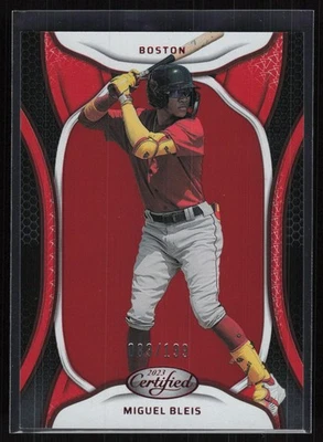Miguel Bleis 2023 Panini Chronicles #44 Certified Red SN Boston Red Sox - Image 1 of 2