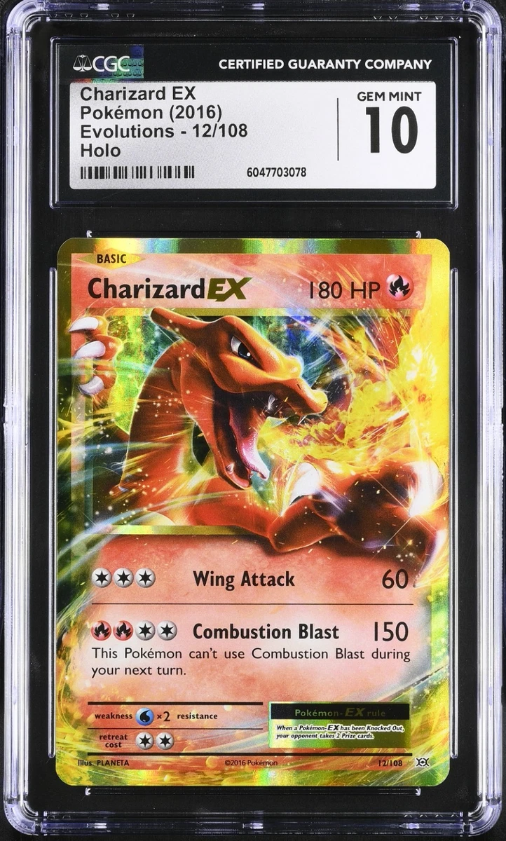 Charizard Pokémon TCG Grade 10 Evolutions Individual Collectible