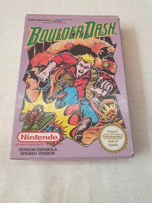 BOULDER DASH Nintendo NES COMPLETO PAL B ESP NES Pal España Spanish Version - Imagen 1 de 4