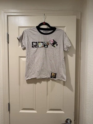Hello Kitty & Friends Gray Short Sleeve Tee with Striped Design Size XS - Image 1 of 3