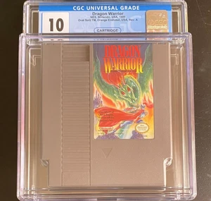 CGC 10 Dragon Warrior nintendo nes cart brand new GEM MINT 10, HIGHEST GRADE 1/1 - Picture 1 of 6