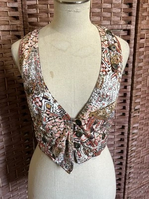 Chaleco Corsé Vintage Y2K Último Beso Grunge Abstracto Azteca Grande Foto 1 de 4