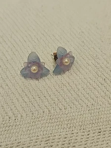 Orecchini Vintage Avon 1986 Fiori Pastello Fiori Smerigliati - Ottime Condizioni - Foto 1 di 3
