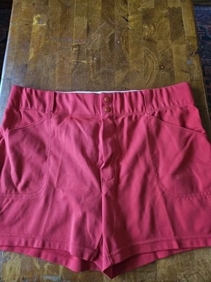 VTG 70's/80's Sand Knit Medalist Coach Gym Teacher Short USA Solid Red Sz. XL - Image 1 of 4