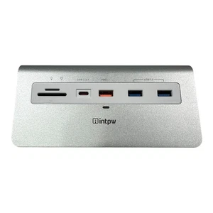 Intpw Docking Station USB C Hub Multiport Adapter Dual 4K HDMI Gigabit - Afbeelding 1 van 12