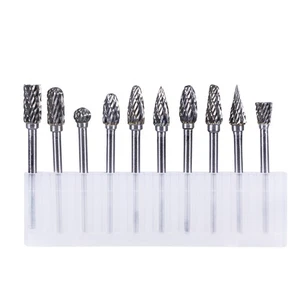 10 Pcs Tungsten Steel Grinding Head Die Grinder Bits Burr Carbide Rotary Tool - Picture 1 of 7