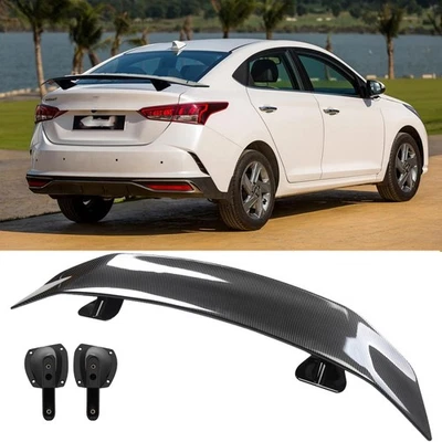 46" Rear Trunk Spoiler Lip Wing Racing Carbon Fiber For Hyundai Accent - Image 1 of 4