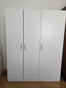 Schrank Weiß, Ikea, Kleppstad, B: 140 H: 180 T:50cm, Starke Gebrauchsspuren - Bild 1 von 4