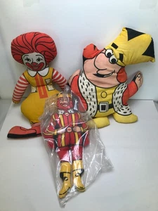 Peluche McDonaldland & Burger King vintage anni 70 - Ronald McDonald & The... - Foto 1 di 1