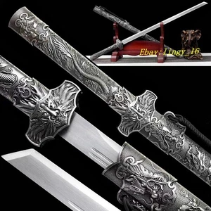 Metallscheide Tang Dao Chines KUNGFU Säbel Drache Schwert scharf High Carbon Stahl - Bild 1 von 9