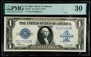 Fr#237 1923 $1 US Blue Seal Silver Certificate Large Note PMG 30 VF - Picture 1 of 2