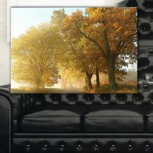 Designart PT9682-20-12 Rural Road Under Green Trees Landscape Photo Canvas Pr... - Picture 1 of 6