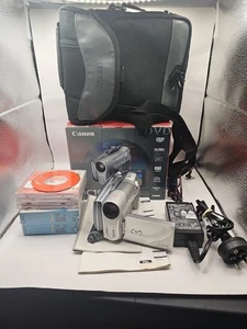 Canon DC100 PAL Mini DVD Camcorder Video Camera w/, Charger, Discs,Case Tested - Picture 1 of 12