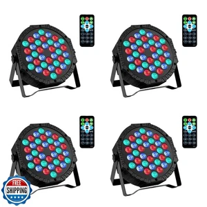 LED Stage DJ Par Lights: RGB 36 LED Uplights with Sound Activated Remote Cont - Picture 1 of 5