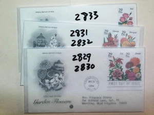 USA FDC 2829-33 - Gartenblumen - unsigniert?  gütesiegel - kamm. schiff! - Bild 1 von 1
