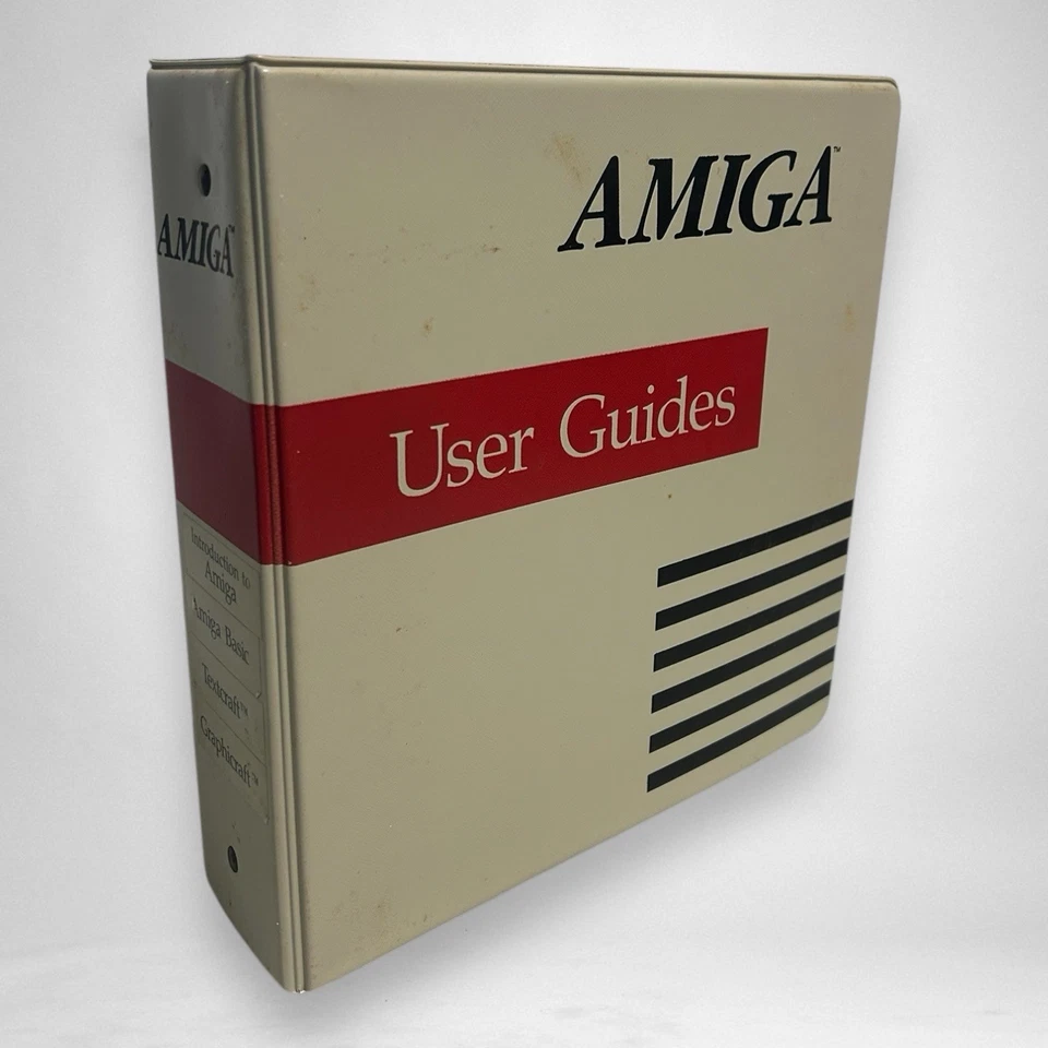 1985 Commodore Amiga User Guides Binder Introduction Basic Textcraft Graphicraft - Image 1 of 4