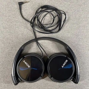 Blue Sony MDR-ZX310 Wired Headphones w/ Inline Mic 3.5mm Lightweight Clean - Picture 1 of 9