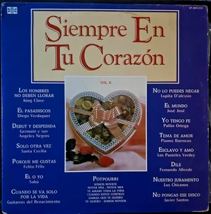 VARIOS: "Siempre En Tu Corazon" LP [inc King Clave, Jose Jose, Los Chicanos, etc - Picture 1 of 4
