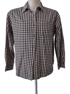 Camisa Evan Picone para mujer talla 16 leñador a cuadros con cuello abotonado manga larga - Imagen 1 de 12