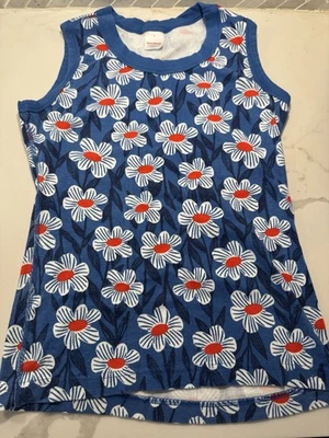 Top Hanna Andersson Azul Floral Sin Mangas Adulto Talla S Patriótico Algodón Orgánico Foto 1 de 4