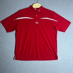Nike Team Men's Red and White Cincinnati Reds Casual Polo Shirt Size XXL - Picture 1 of 6