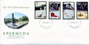BERMUDA: FDC (2001) Boer War 100th Anniversary — Prisoner of War Camps Issue - Picture 1 of 1