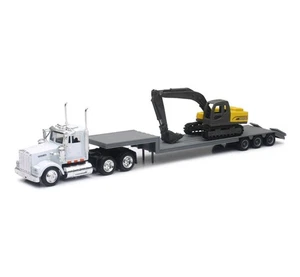 New-Ray Kenworth W900 Lowboy Anhänger mit Baubagger Maßstab 1:43 - Bild 1 von 1