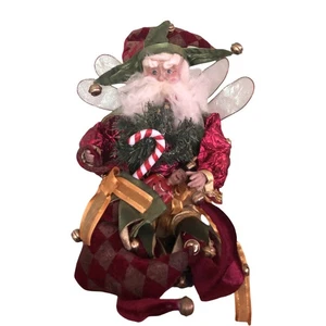 Vintage Mark Roberts Weihnachtsfee Santa Figur Spielzeug Glocken Regal Sitter Strumpf - Bild 1 von 18