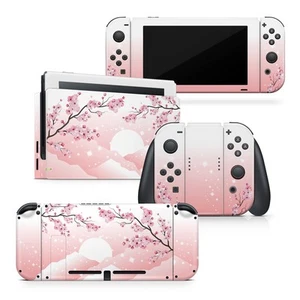 Japanese Cherry Blossom Skin Compatible Nintendo Switch Skin Wrap Cover, Flow... - Picture 1 of 8