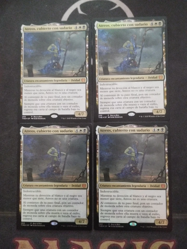 MTG 4X FOIL ATREOS, CUBIERTO CON SUDARIO -BaB- SPANISH NM - Imagen 1 de 1
