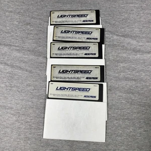 1990 Lightspeed Interstellar Floppy Disk 5.25 IBM Micro Prose PC Video Game - Picture 1 of 2