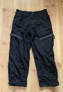 Vtg Old Navy Mens Pants Tagged 36x30 Baggy Black Y2K 2001 Paratrooper 36x28 - Picture 1 of 20