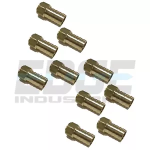 (10 PACK) 3/4 HOSE BARB X 1/2 FEMALE NPT Brass Pipe Fitting NPT Thread Fuel WOG - Picture 1 of 5