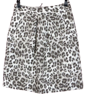 SK15198- BANANA REPUBLIC Mujer Falda Plisada de Seda Bolsillo Animal Multi Talla 2 Foto 1 de 4