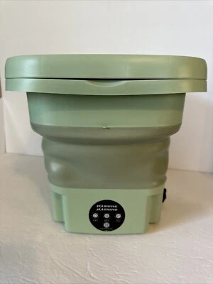 Mini Washing Machine, Folding Portable Washing Machine, Green. Camping - Image 1 of 4