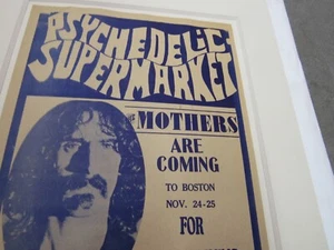 Frank Zappa & Mothers of Invention Psychedelic Supermarket Boston 1967 Poster - Picture 1 of 3