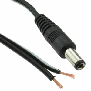 2.5mmx5.5mm Stecker Dc Auf Knapp Enden CCTV / Led-Licht Stromkabel 1.5m/2m/3M/ - Afbeelding 1 van 18