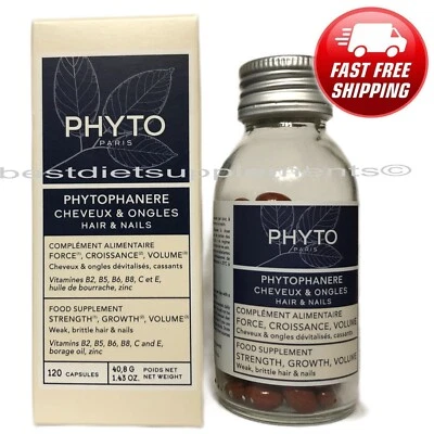 Phyto Phytophanere Suplemento para Cabello y Uñas 120 Cápsulas Suministro para 2 Meses Fecha de Caducidad: 2027 Foto 1 de 4