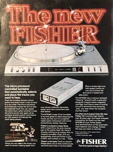 PRINT AD 1980 Fisher MT6360 Linear Drive Turntable New 1st Name In High Fidelity - Picture 1 of 5