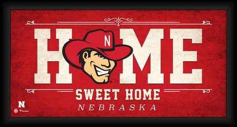 Nebraska Huskers Framed 10" x 20" Home Sweet Home Collage Cover