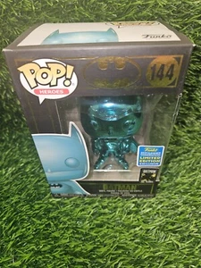 Funko Pop Batman 144 Sdcc Limited Edition Teal Chrome Box Ware  - Picture 1 of 5